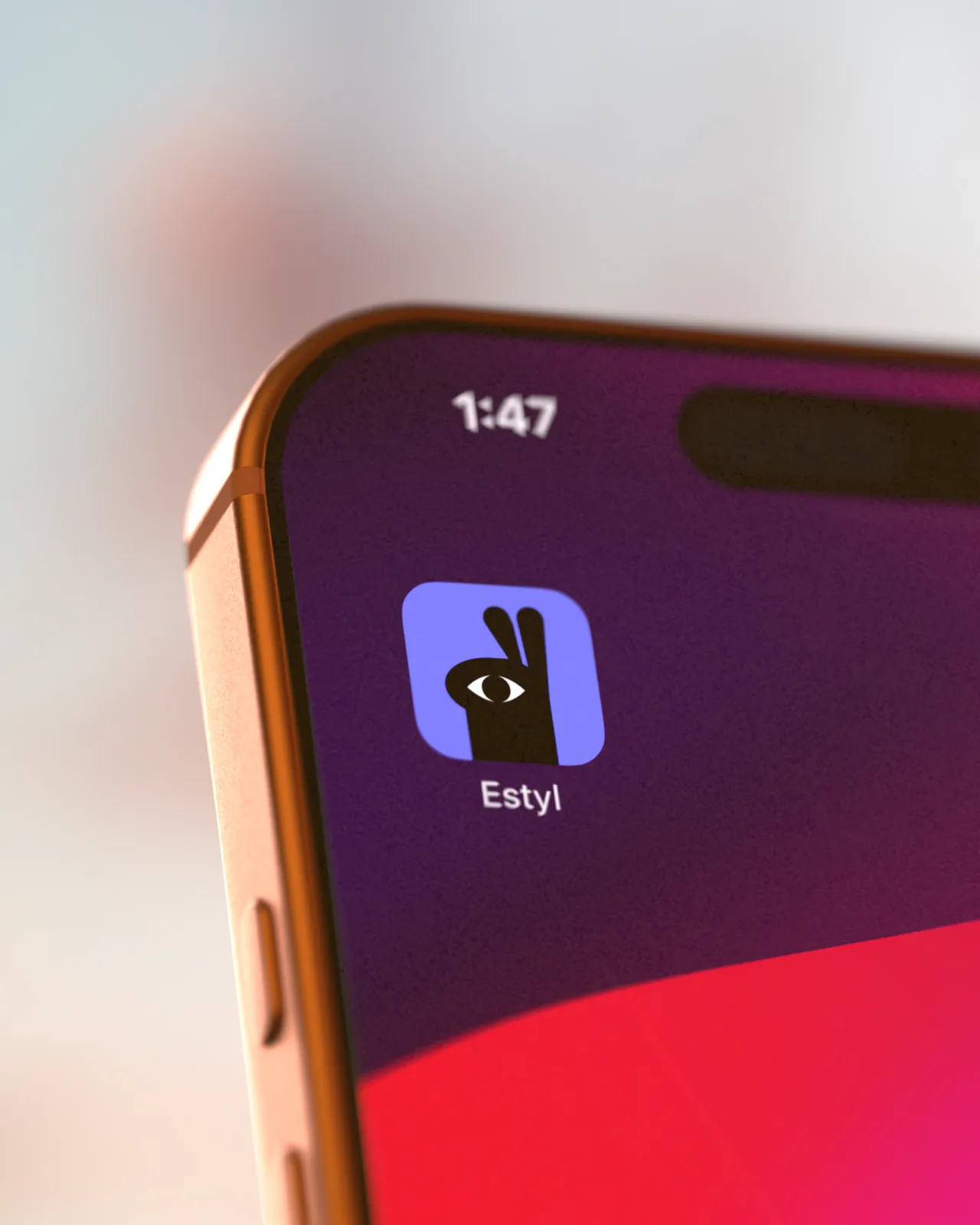 The Estyl app icon on a phone home screen