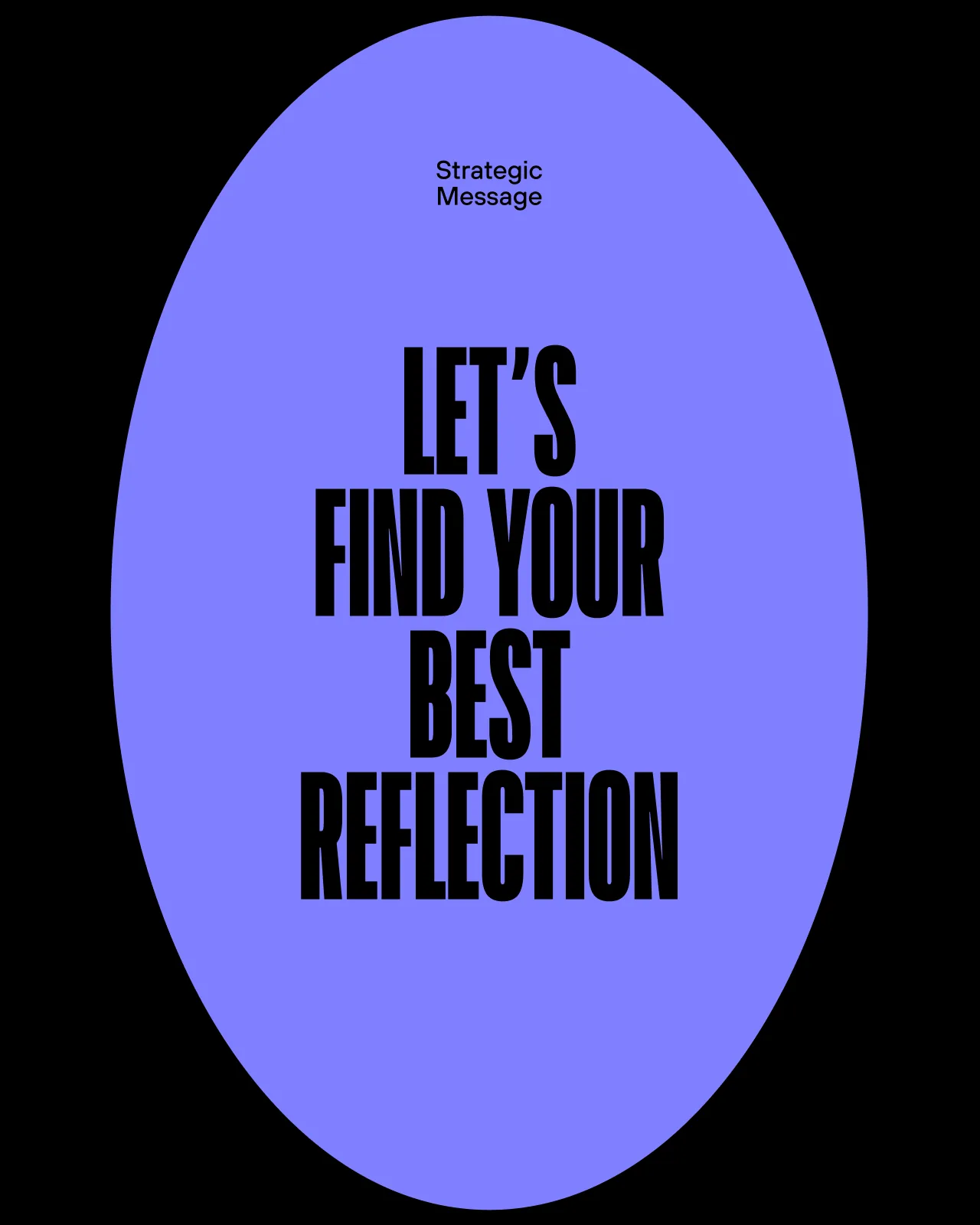 Strategic message: Let's find your best reflection