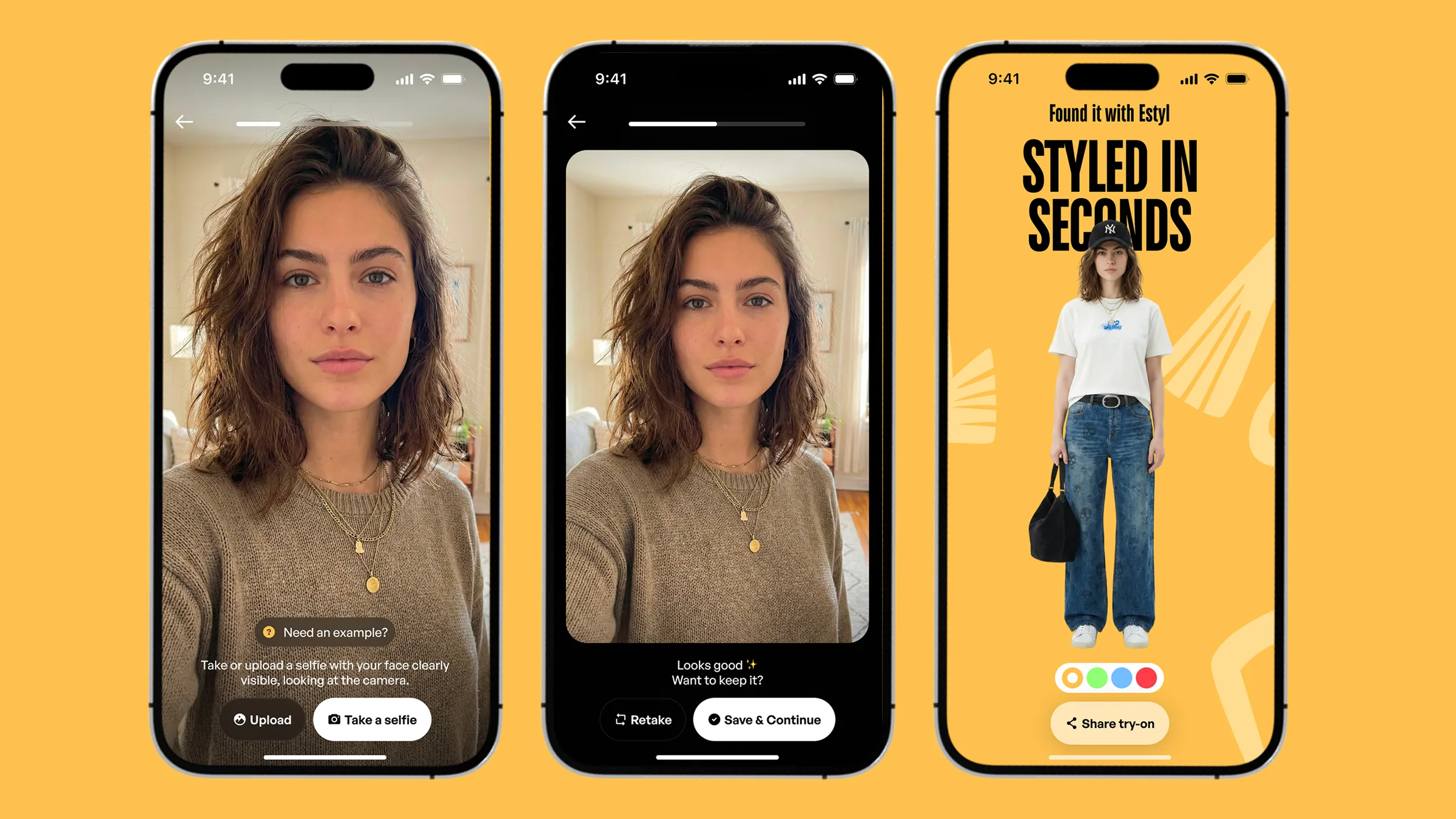 Styled in seconds — app promotion screens