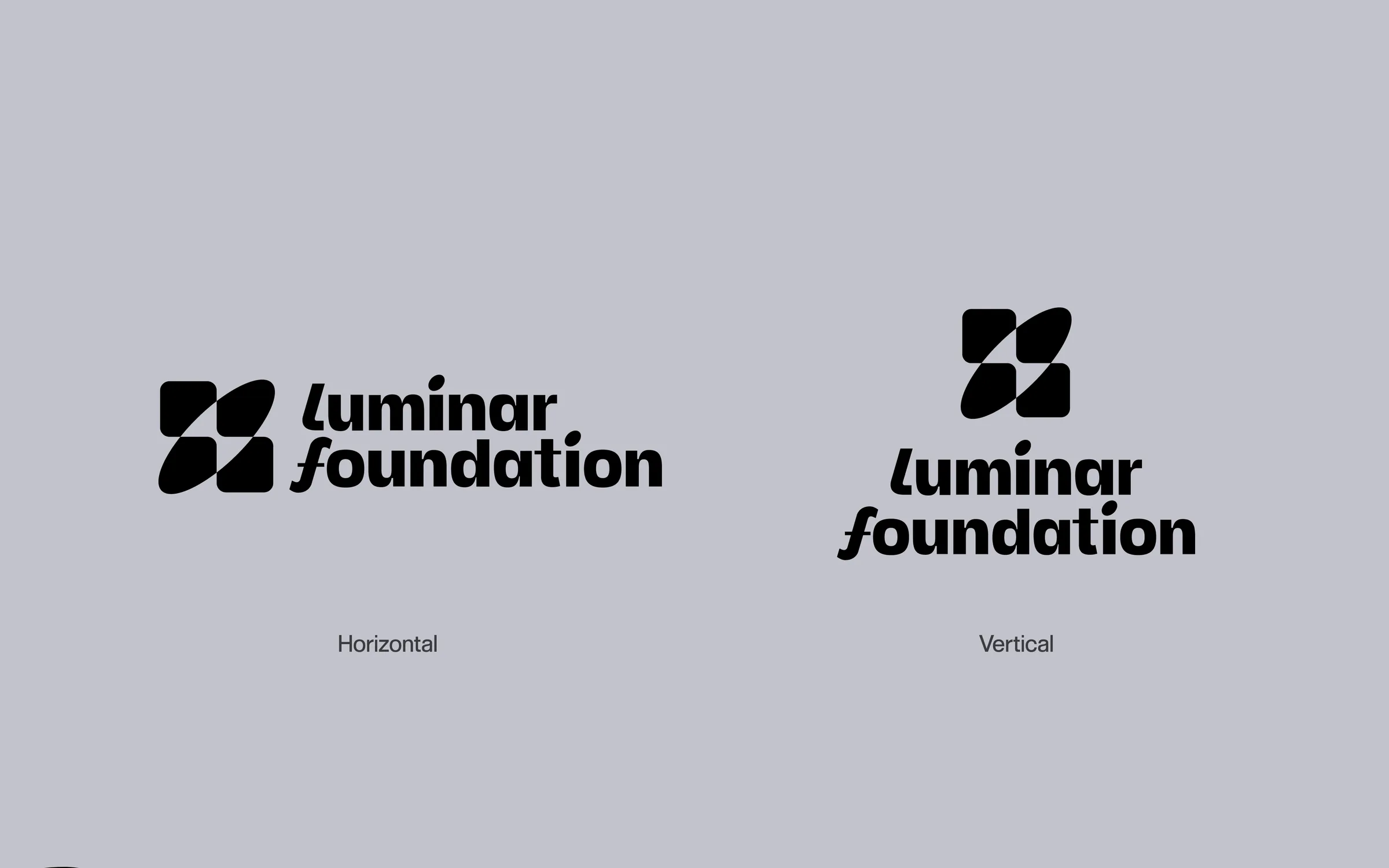 The Luminar Foundation mark with its horizontal and vertical lockups