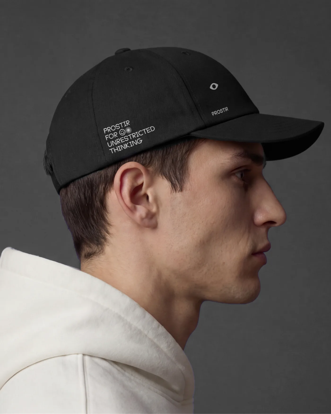 The cap worn in profile
