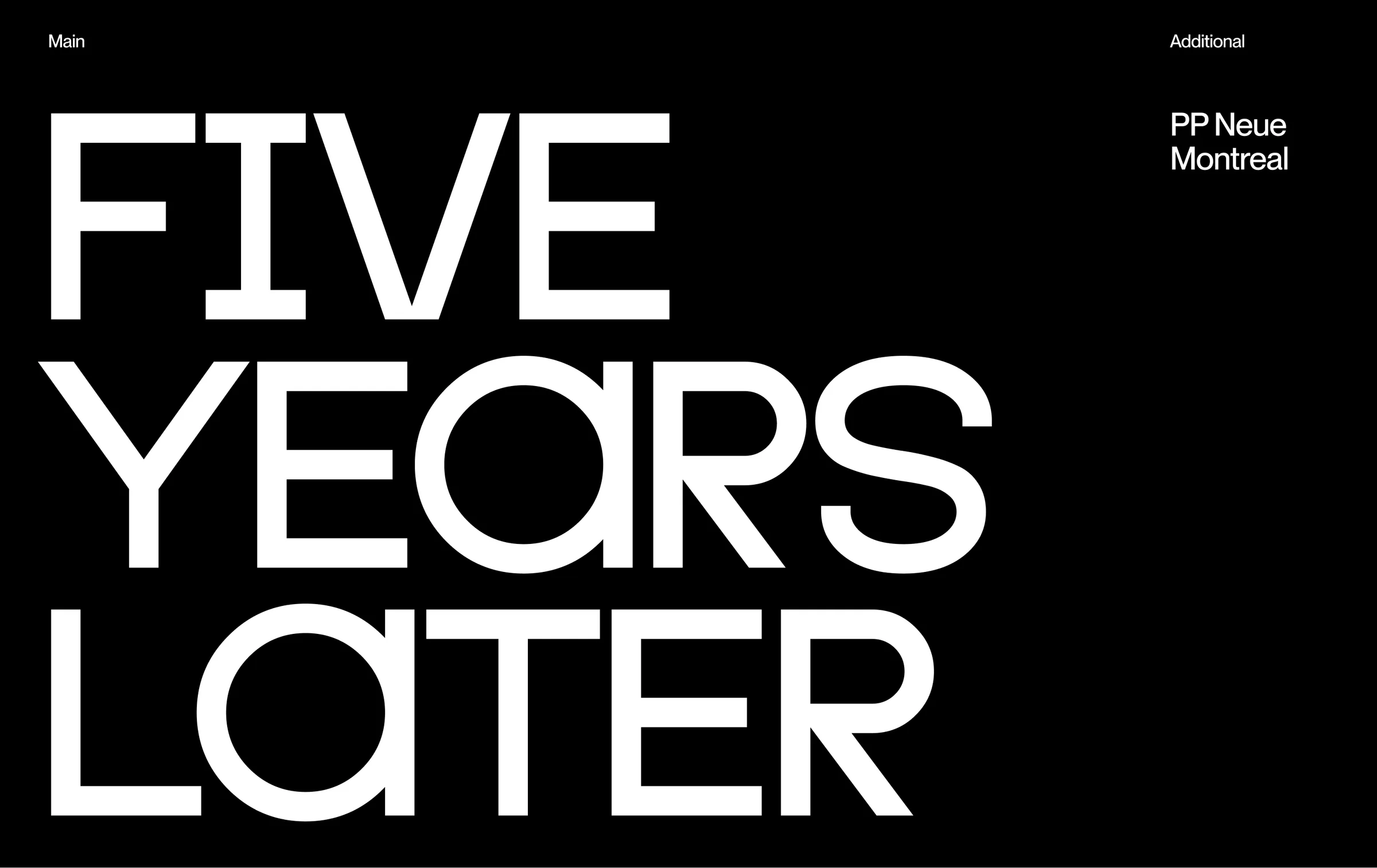 Five Years Later set in PP Neue Montreal