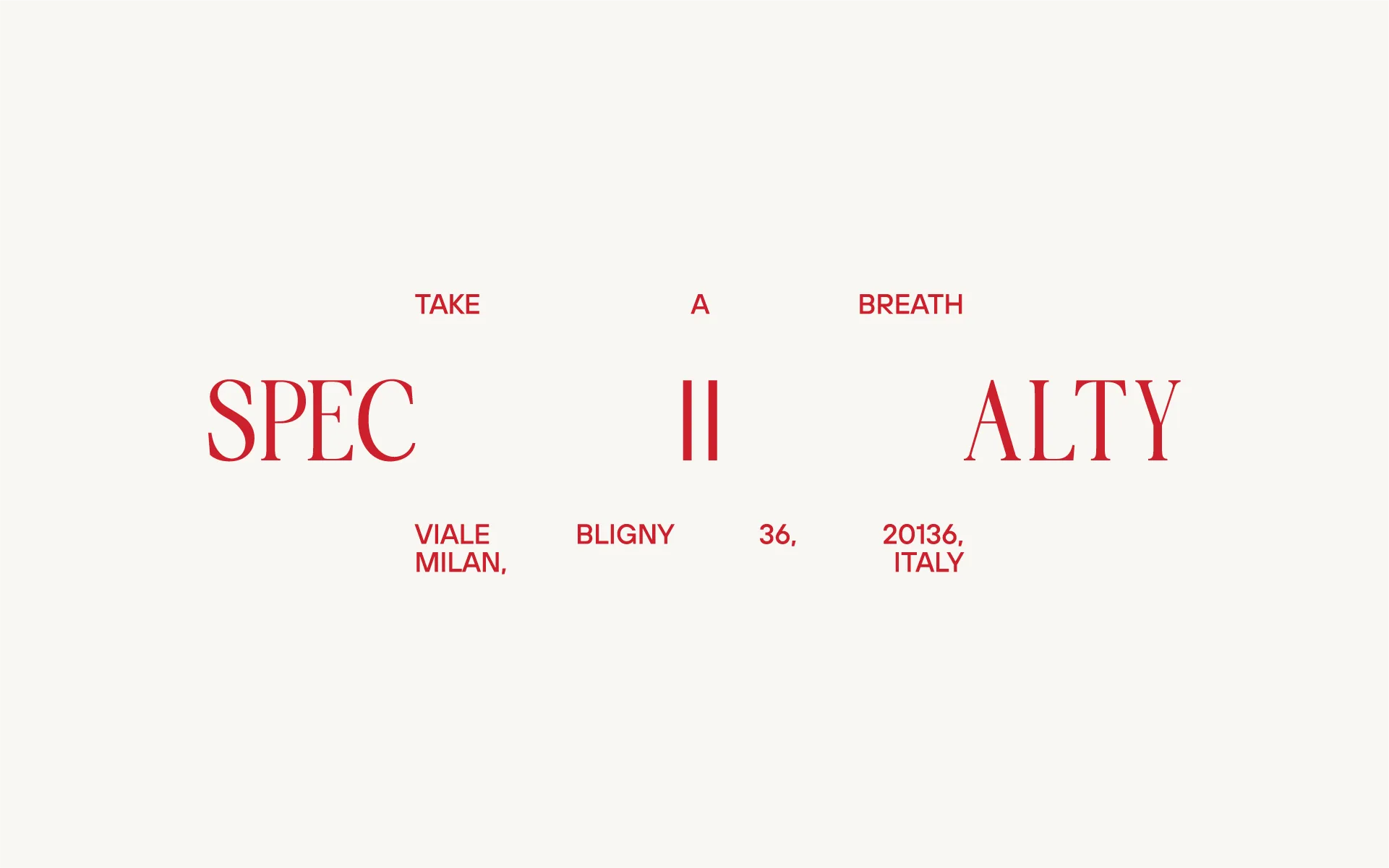 Take a breath card with the Milan address