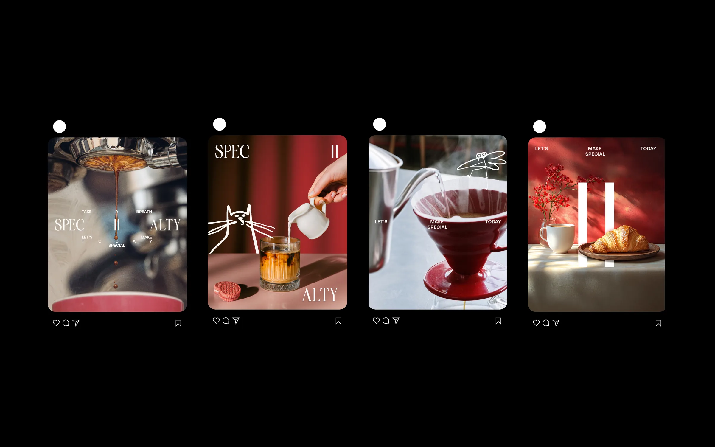 Social posts in the brand's voice