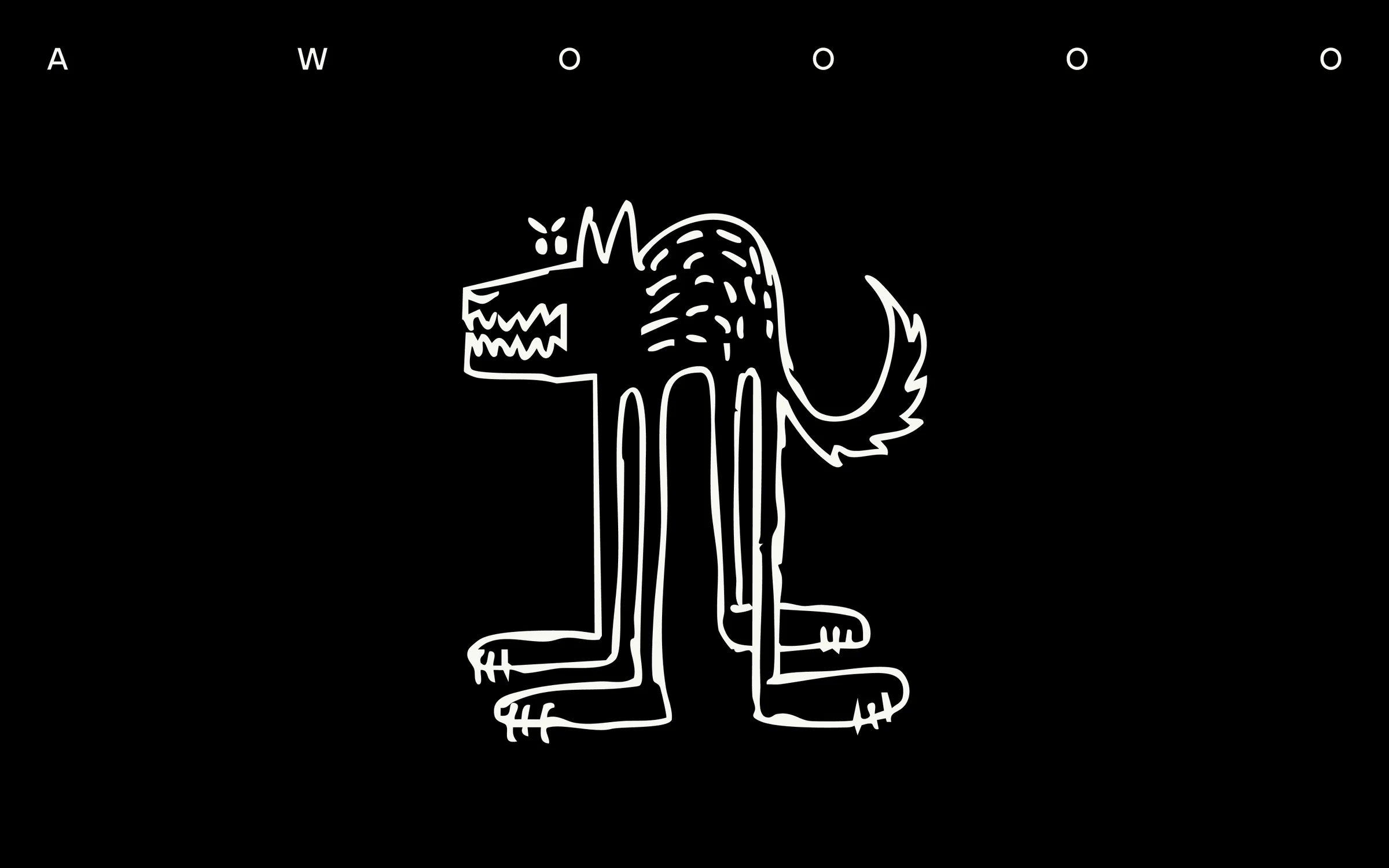 The wolf doodle with an awooo lockup